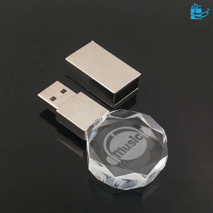 فلش کریستالی هشت ضلعی با چراغ LED