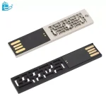 فلش تبلیغاتی فلزی مشبک مشکی و نقره ای با حک لوگو