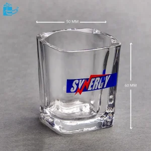 شات شیشه ای شفاف کوچک مربعی 200