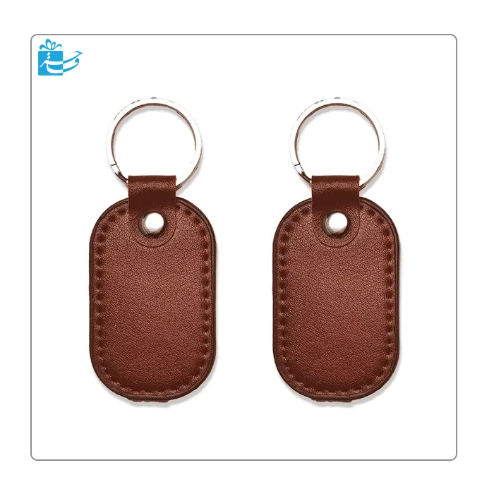 Shiny leather promotional keychain-2129