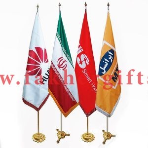 پرچم تشریفات ساتن آمریکایی مات با ریشه دوبل