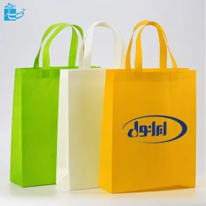 ساک خرید باکس بگ دسته زنبیلی پارچه اسپان باند 90 گرم
