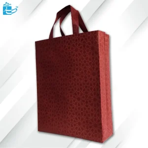 ساک پارچه ای 90 گرم طرح دار مشبک زرشکی