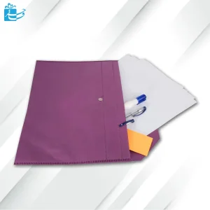 پاکت اداری پارچه ای دکمه فلزی سایز A4