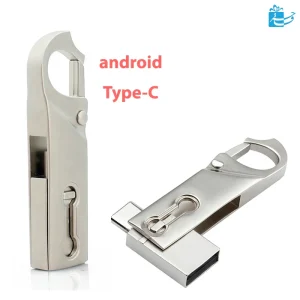 فلش تبلیغاتی فلزی OTG Type C چرخشی