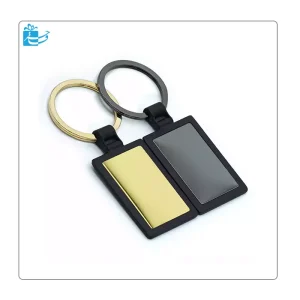 جاکلیدی تبلیغاتی مشکی مستطیل با پلاک برجستهB-16