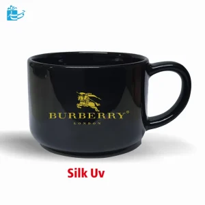 فنجان سرامیکی کلاسیک داخل و بیرون مشکی براق-490