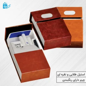 جعبه و باکس سیگار جیبی فلزی مدل ویرجینیا با پلاک