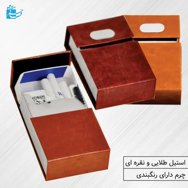 جعبه و باکس سیگار جیبی فلزی مدل ویرجینیا با پلاک