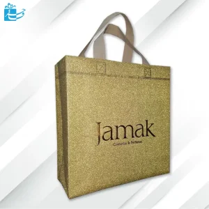 ساک دستی 3طرف پاکت اکلیلی متالیک گلد با چاپ