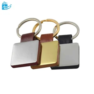 Matte metal promotional keychain (square)