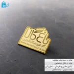 Exclusive gold breast badge with precise cutting