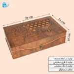 جعبه هدیه چوبی و لوکس طرح دل آرا