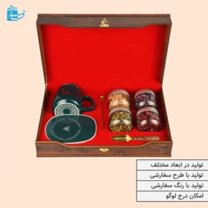 جعبه هدیه چوبی با نقش آوازه