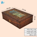 جعبه هدیه چوبی لوکس طرح ایرانی