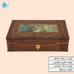 جعبه هدیه چوبی با نقش ایرانی