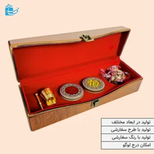 جعبه هدیه چوبی مستطیل ارمغان