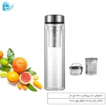 دمنوش‌ساز شیشه‌ای پیرکس با دماسنج دقیق