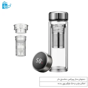 دمنوش‌ساز پیرکس دماسنج‌دار برای تهیه دمنوش و چای
