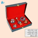 نمای کامل جعبه چوبی با طرح نگارگری