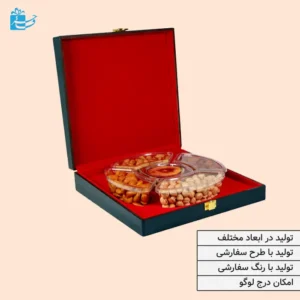 جعبه مربع ساده سورمه ای