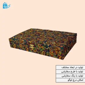 باکس هدیه روکش پارچه طرح ترمه
