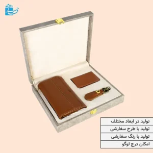 نمای داخلی جعبه چوبی با روکش چرم مصنوعی