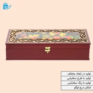 باکس چوبی هدیه مستطیل با عرض کم