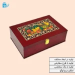 گیفت باکس چوبی به همراه قفل طلایی